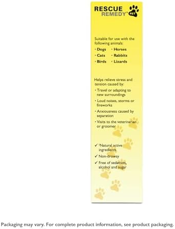 RESCUE Remedy Pet Dropper - 20mL, Pack of 3 - Stress & Tension Support for Dogs & Cats with Bach Natural Flower Essences - Sedative-Free, Homeopathic Liquid Formula - for All Breeds, Ages & Weights