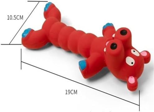 Squeaky Toy for Dogs, Cute Pet Chewing Teething Pet Toy Latex Chew Toys Convex Design for Puppy Small Medium Large Dogs, Interactive Dog Toys for Aggressive Chewers (Orange)