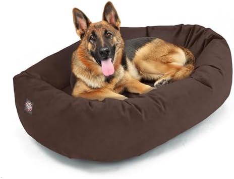 Majestic Pet Suede Calming Dog Bed, 52 Inch X-Large, Washable, Chocolate