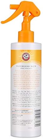 Arm & Hammer Ultra Fresh Waterless Dog Bath Spray, White Jasmine, 10 Fl Oz | No-rinse baking soda formula for dogs that resist bathing, freshens coat between full baths or after outdoor activity