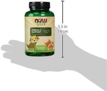 NOW Pet Health, Omega 3 Supplement, Formulated for Cats & Dogs, 180 Softgels