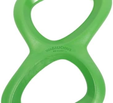 Tuggfinity - BPA-Free, Stretchy Durable Figure 8 Tug Toy - Lime | Grab, Stretch, Tug, Durable Dog Toy Strong, Enthusiastic Tuggers Safe, Durable Zogoflex BPA-Free, Rop Rack Dishwasher Safe.