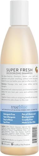 TrueBlue Grapefruit & Chamomile Deodorizing Dog Shampoo – Cleansing Wash, Moisturizing – Toxin Free, Natural Botanical Blend – Tearless – 12 Fl. Oz.