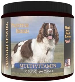 Springer Spaniel Multivitamins, 90 Count, Made in the USA with Real Bacon.