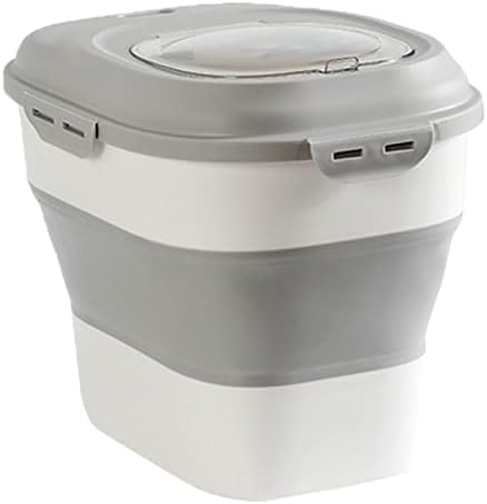 Dog Food Storage Container, 50 Lb, Grey