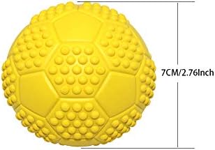 Squeaky Dog Toys, Non-Toxic Rubber Play Balls - Interactive & Training Chew Toys for Puppies & Small/Medium Dogs (7cm/2.75in Pack of 3)