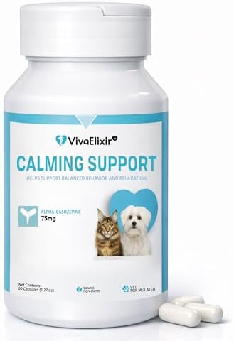 Dog Calming Capsules for Dogs & Cats, Valerian, Chamomile, Small