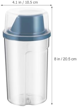 TEHAUX 2pcs Airtight Dog Food Storage Container with Lid 1000ml Small Gray-blue Vacuum Sealed, 2-Pack, 1000ml, Gray