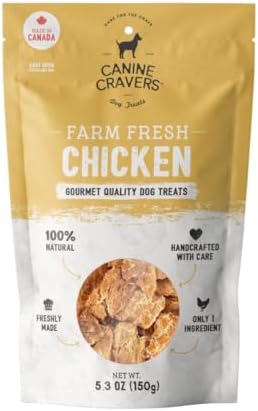 Canine Cravers Single Ingredient Dog Treats - Farm Fresh Chicken, 5.3oz