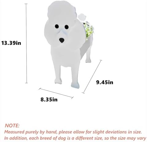 Poodle Dog Planter Pots, Animal Shaped Flower Pot