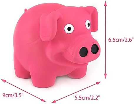 CHIWAVA 3PCS 3.2'' Squeak Latex Puppy Toy Standing Animal Set for Small Dog | Elephant Cow Animal Design, Assorted Color Interactive Play for Indoor & Outdoor Fetch and Throw