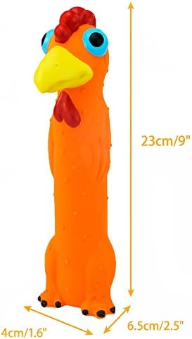 CHIWAVA 3PCS 9" Squeaky Latex Dog Toy Standing Stick Animal for Medium Dogs | Puppy Fetch Interactive Play for Small Medium Dog,Indoor & Outdoor Training Toys,Assorted Colors