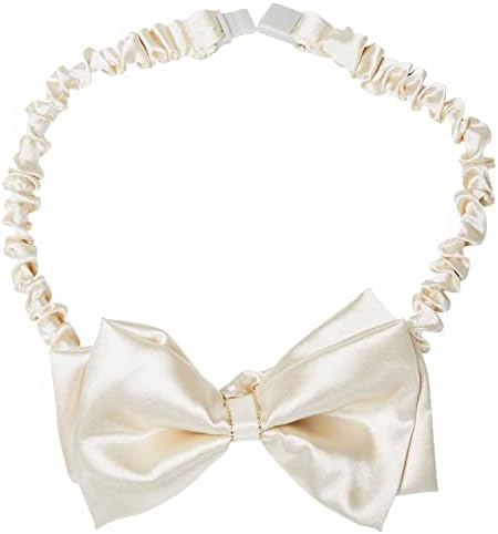 Blueberry Pet Dog of Honor Wedding Collar, Small, Elastic Breakaway Quick Release Dog Cat Collar with Tuxedo-Like Ivory Bowtie