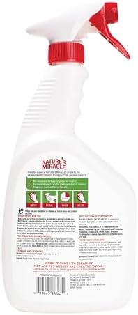 Nature’s Miracle Urine Destroyer Plus Cat,32 Ounces,Unscented,Enzymatic Formula,Ready-to-Use,(Pack of 12)