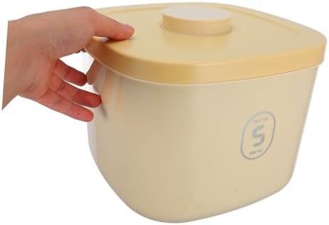 Small Yellow Airtight Dog Food Container Vacuum Sealed Pet Food Storage Bucket Moisture Proof, Small, Yellow