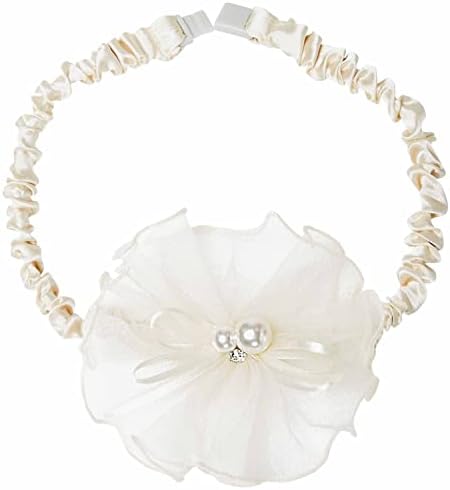 Blueberry Pet Dog of Honor Wedding Collar, Medium, Elastic Breakaway Quick Release Dog Cat Collar with Flower