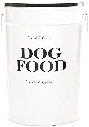 Harry Barker Bon Chien Dog Food Storage Canister, Small, Metal, White