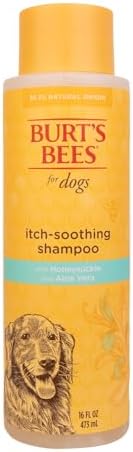 Burts Bees for Pets Itch Soothing Dog Shampoo, Honeysuckle, 16 Fl Oz | Honeysuckle and aloe, pH-balanced formula, 95%+ natural origin, no sulfates or fragrances