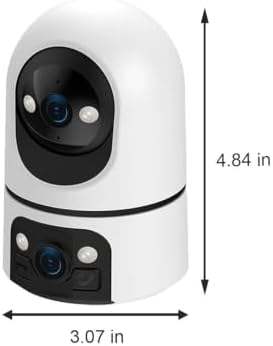 2K Dual Lens Indoor Pan Tilt Security Camera, WiFi Home Surveillance Cam, Dual Light Full Color Night Vision, 2-Way Audio Motion Detection, 300° Pan 60° Tilt for Pet Baby Home Shop Monitoring