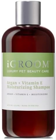 iGroom Argan+Vitamin E Dog Shampoo, Groom Like a Professional, Enhanced Cleaning Power, Reccommended pH Balance, Made in USA, 16 oz