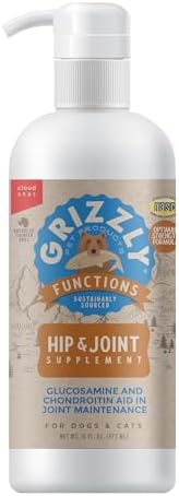 GRIZZLY PET PRODUCTS Joint Aid Liquid Hip and Joint Health Supplement Product for Dogs and Cats, 16 Ounce