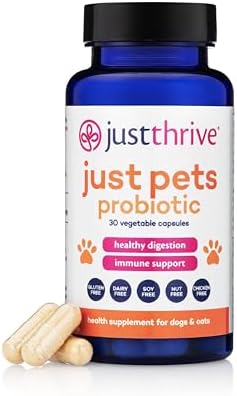 Just Thrive Just Pets Probiotic for Dogs & Cats Digestive Health Support