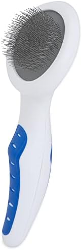 Petmate GripSoft Cat Brush, White and Blue, One Size Fits All Grooming Kit