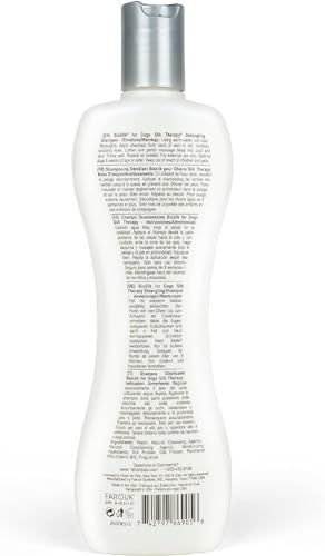 BioSilk for Dogs Silk Therapy Detangling Dog Shampoo, 12 Fl Oz Bottle | Coconut oil and silk proteins, dematting formula, paraben-free, pH balanced for all coats