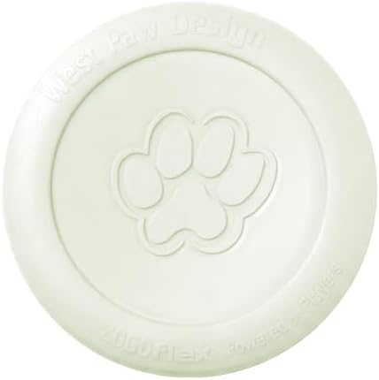 WEST PAW Zogoflex Zisc Dog Flying Disc, High Flying Aerodynamic Disc for Dogs Puppy – Lightweight, Floatable Disc for Fetch, Tug of War, Catch, Play – Doubles as Food/Water Bowl, Small 6.5", Glow