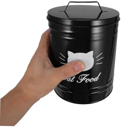 INOOMP Airtight Metal Canister for Pet Food Convenient with Moisture Protection Versatile Storage for Dogs and Cats Use