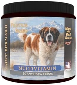 Saint Bernard Multivitamins, 90 Count, Made in the USA with Real Bacon.
