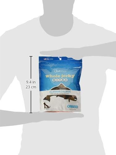 Fruitables Whole Jerky Bites, Healthy Dog Treats, Puppy Essentials, Jerky Dog Treats, Made in the USA, No Artificial Ingredients, Alaskan Salmon & Pear Flavor, 5oz