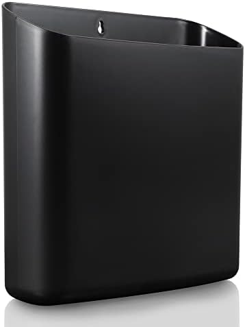 Picowe Magnetic Laundry Storage, Large Lint Holder Bin for Laundry Room, Space-Saving Trash Container Hanging on Dryer, Washer or Wall Mount Trash Bin (Black)