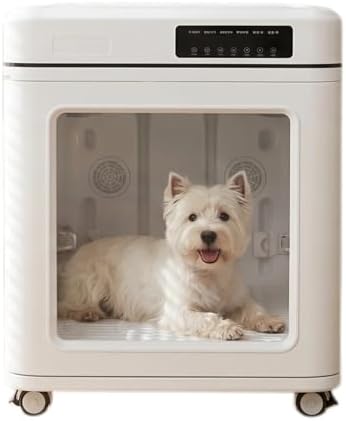 100L Pet Dryer Box for Medium Dogs and Large Cats, 35dB Ultra Quiet Automatic Cat Drying Station, 5-Sided Airflow with Brushless Motor Fits Maine Coon, Corgi, Shiba Inu (Large)