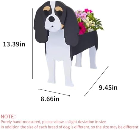 Cavalier King Dog Planter Pots, Animal Shaped Flower Pot