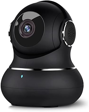 Indoor Camera, 1080P Home Security Camera, Pet Camera with Phone App,Night Vision, Motion Detection, 2-Way Audio, 360 Degree WiFi Camera Wireless for Baby/Dog/Nanny, Work with Alexa(Black)