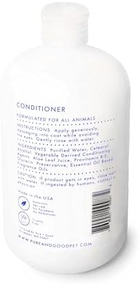 Pure + Good - Shampoo and Conditioner Set, Formulated for All Pets, Gentle and Cleansing, Made in The USA, Cruelty Free, 16 fl oz (Blue Cypress + Neroli)