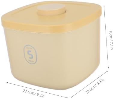 Pet Food Storage Container Airtight Vacuum Sealed Plastic Bin Small Yellow 5l Moisture-proof Cat, Small, Yellow