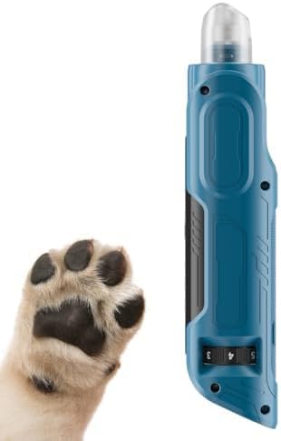 PAPIFFEED 6-Speed Pet Nail Grinder with Dual LED, Blue