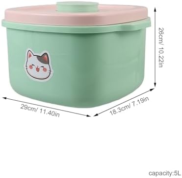 NUOBESTY Airtight Pet Food Storage Bucket with Lid 5l Plastic Dog Cat Food Container Vacuum Seal for Home Kitchen Organization
