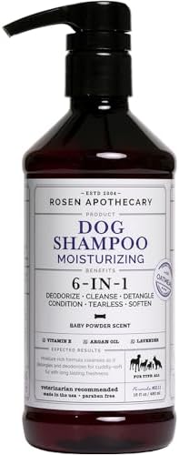6-in-1 Moisturizing Dog Shampoo | Made with Naturally Derived Ingredients to Cleanse, Soothe, Deodorize, and Soften The Skin and Coat 480ml