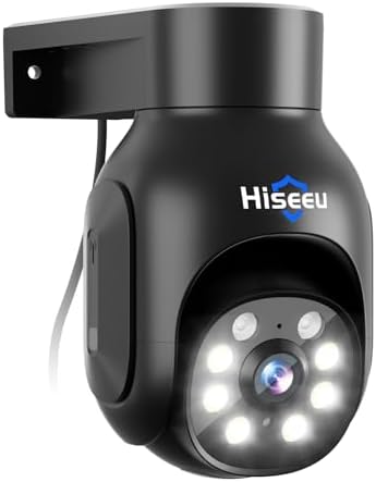 Hiseeu 5MP Outdoor Security Camera, WiFi Cameras for Home Security