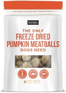 Natural Rapport Freeze-Dried Pumpkin Meatballs, Beef & Turkey, 4 oz