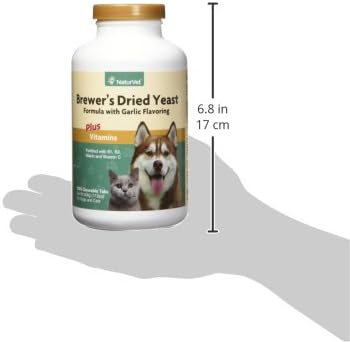 NaturVet Brewer’s Dried Yeast Formula with Garlic for Dogs & Cats - 1000 Ct