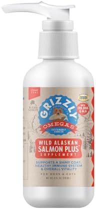 Grizzly Salmon Plus Omega 3-6-9 Food Supplement for Dogs and Cats, 4 oz.