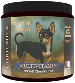 Multivitamins, Balanced Nutrition for Your Chihuahua, 90 Count, Made in The USA with Real Bacon
