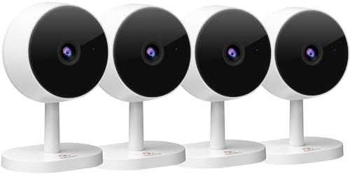 Girafit 3MP 2K Indoor Camera 5GHz & 2.4GHz, Indoor Home Security Cameras 4 Pack for Baby/Elder/Dog/Pet Camera with Phone app, Motion Detection, 2-Way Talk, US Cloud & SD Card Storage