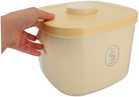 Large Capacity Vacuum Sealed Dog Food Storage Container Airtight Cat Food Holder Moisture-resistant Plastic, Large, Yellow