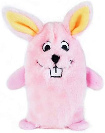ZippyPaws - Squeakie Buddie No Stuffing Plush Dog Toy - Bunny, Pink