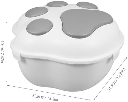 VICASKY Small Gray Airtight Dog Food Storage Container with Lid, Small, Gray